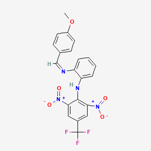 N-[2,6-dinitro-4-(trifluoromethyl)phenyl]-N'-[(E)-(4-methoxyphenyl)methylidene]benzene-1,2-diamine