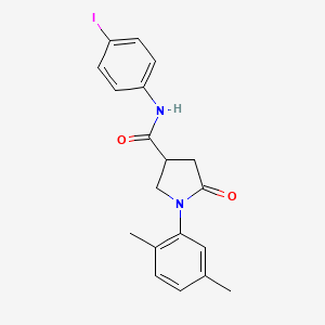 1-(2,5-dimethylphenyl)-N-(4-iodophenyl)-5-oxopyrrolidine-3-carboxamide