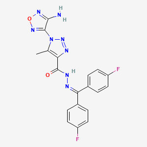 1-(4-amino-1,2,5-oxadiazol-3-yl)-N'-[bis(4-fluorophenyl)methylidene]-5-methyl-1H-1,2,3-triazole-4-carbohydrazide