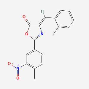 (4Z)-4-(2-methylbenzylidene)-2-(4-methyl-3-nitrophenyl)-1,3-oxazol-5(4H)-one