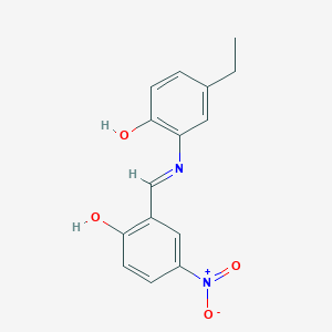 4-ethyl-2-{[(E)-(2-hydroxy-5-nitrophenyl)methylidene]amino}phenol