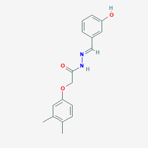 molecular formula C17H18N2O3 B11546177 2-(3,4-dimethylphenoxy)-N'-[(E)-(3-hydroxyphenyl)methylidene]acetohydrazide 