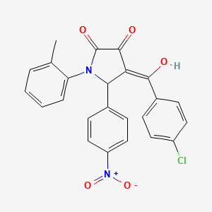 4-[(4-chlorophenyl)carbonyl]-3-hydroxy-1-(2-methylphenyl)-5-(4-nitrophenyl)-1,5-dihydro-2H-pyrrol-2-one