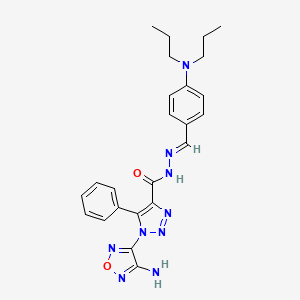 1-(4-Amino-1,2,5-oxadiazol-3-YL)-N'-[(E)-[4-(dipropylamino)phenyl]methylidene]-5-phenyl-1H-1,2,3-triazole-4-carbohydrazide