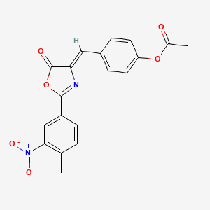 4-{(Z)-[2-(4-methyl-3-nitrophenyl)-5-oxo-1,3-oxazol-4(5H)-ylidene]methyl}phenyl acetate