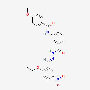 N-(3-{[(2E)-2-(2-ethoxy-5-nitrobenzylidene)hydrazinyl]carbonyl}phenyl)-4-methoxybenzamide