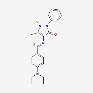 4-[[4-(Diethylamino)phenyl]methylideneamino]-1,5-dimethyl-2-phenylpyrazol-3-one