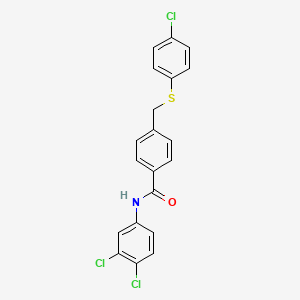 4-{[(4-chlorophenyl)sulfanyl]methyl}-N-(3,4-dichlorophenyl)benzamide