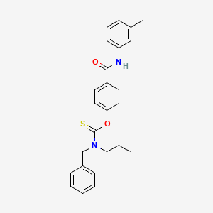 O-{4-[(3-methylphenyl)carbamoyl]phenyl} benzyl(propyl)carbamothioate