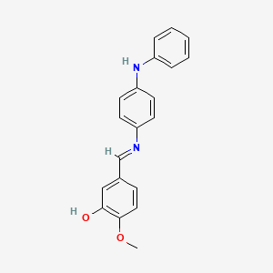 molecular formula C20H18N2O2 B11546949 2-methoxy-5-[(E)-{[4-(phenylamino)phenyl]imino}methyl]phenol 