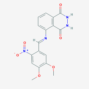 Phthalazine-1,4(2H,3H)-dione, 5-(3,4-dimethoxy-6-nitrobenzylidenamino)-