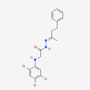 molecular formula C18H18Br3N3O B11547168 N'-[(2E)-4-Phenylbutan-2-ylidene]-2-[(2,4,5-tribromophenyl)amino]acetohydrazide 