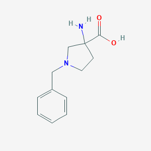 molecular formula C12H16N2O2 B115472 3-Amino-1-benzylpyrrolidine-3-carboxylic acid CAS No. 145602-87-5