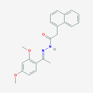 molecular formula C22H22N2O3 B11547367 N'-[(1E)-1-(2,4-dimethoxyphenyl)ethylidene]-2-(naphthalen-1-yl)acetohydrazide 