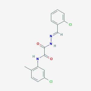 molecular formula C16H13Cl2N3O2 B11547383 N-(5-Chloro-2-methylphenyl)-1-{N'-[(E)-(2-chlorophenyl)methylidene]hydrazinecarbonyl}formamide 