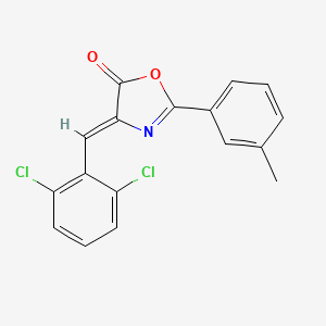 molecular formula C17H11Cl2NO2 B11547457 (4Z)-4-(2,6-dichlorobenzylidene)-2-(3-methylphenyl)-1,3-oxazol-5(4H)-one 