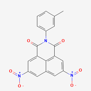 molecular formula C19H11N3O6 B11547470 2-(3-methylphenyl)-5,8-dinitro-1H-benzo[de]isoquinoline-1,3(2H)-dione 