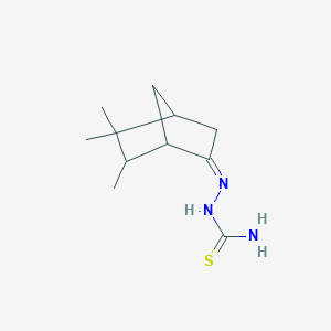 molecular formula C11H19N3S B11547475 Bicyclo[2.2.1]heptan-2-one, 5,5,6-trimethyl-, thiosemicarbazone 