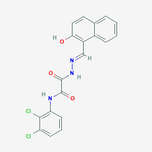 molecular formula C19H13Cl2N3O3 B11547477 N-(2,3-Dichlorophenyl)-2-(2-((2-hydroxynaphthalen-1-yl)methylene)hydrazinyl)-2-oxoacetamide CAS No. 328008-85-1