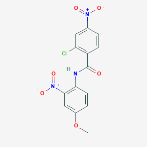 molecular formula C14H10ClN3O6 B11547486 2-chloro-N-(4-methoxy-2-nitrophenyl)-4-nitrobenzamide 