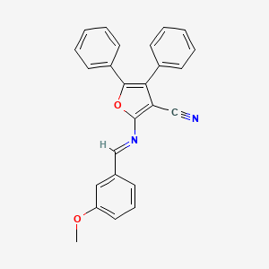 2-{[(E)-(3-methoxyphenyl)methylidene]amino}-4,5-diphenylfuran-3-carbonitrile