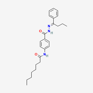 N-(4-{[(2E)-2-(1-phenylbutylidene)hydrazinyl]carbonyl}phenyl)octanamide