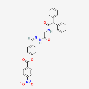 4-[(Z)-{[2-(2,2-Diphenylacetamido)acetamido]imino}methyl]phenyl 4-nitrobenzoate