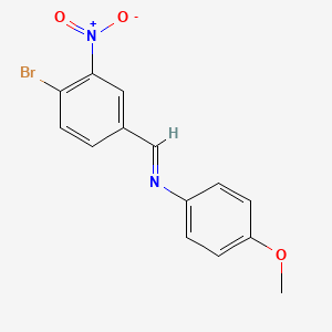 N-[(E)-(4-bromo-3-nitrophenyl)methylidene]-4-methoxyaniline