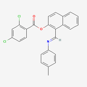 [1-[(4-methylphenyl)iminomethyl]naphthalen-2-yl] 2,4-dichlorobenzoate