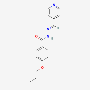 4-propoxy-N'-[(E)-pyridin-4-ylmethylidene]benzohydrazide