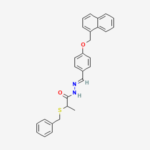 2-(benzylsulfanyl)-N'-{(E)-[4-(naphthalen-1-ylmethoxy)phenyl]methylidene}propanehydrazide