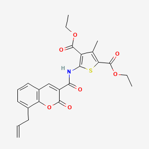 diethyl 3-methyl-5-({[2-oxo-8-(prop-2-en-1-yl)-2H-chromen-3-yl]carbonyl}amino)thiophene-2,4-dicarboxylate