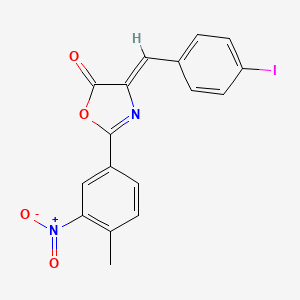 molecular formula C17H11IN2O4 B11547898 (4Z)-4-(4-iodobenzylidene)-2-(4-methyl-3-nitrophenyl)-1,3-oxazol-5(4H)-one 