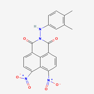 molecular formula C20H14N4O6 B11547903 2-(3,4-dimethylanilino)-6,7-dinitro-1H-benzo[de]isoquinoline-1,3(2H)-dione 