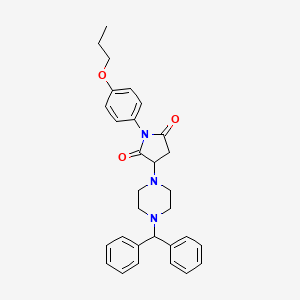 3-[4-(Diphenylmethyl)piperazin-1-yl]-1-(4-propoxyphenyl)pyrrolidine-2,5-dione