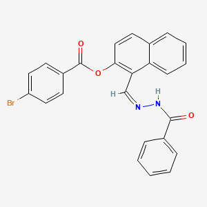 1-{(Z)-[2-(phenylcarbonyl)hydrazinylidene]methyl}naphthalen-2-yl 4-bromobenzoate