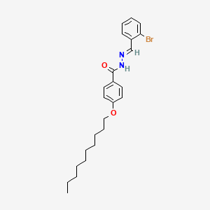 molecular formula C24H31BrN2O2 B11547934 N'-[(E)-(2-bromophenyl)methylidene]-4-(decyloxy)benzohydrazide 