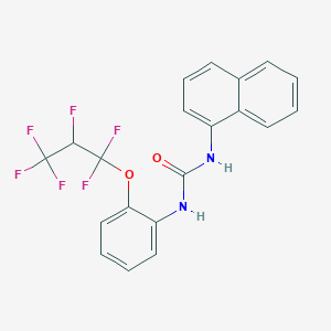 molecular formula C20H14F6N2O2 B11547936 1-[2-(1,1,2,3,3,3-Hexafluoropropoxy)phenyl]-3-naphthalen-1-ylurea 