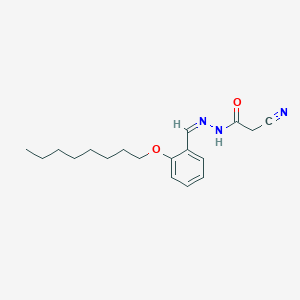 molecular formula C18H25N3O2 B11547952 2-Cyano-N'-[(Z)-[2-(octyloxy)phenyl]methylidene]acetohydrazide 