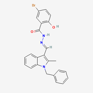 N'-[(E)-(1-benzyl-2-methyl-1H-indol-3-yl)methylidene]-5-bromo-2-hydroxybenzohydrazide