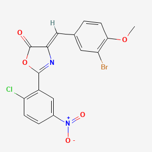 molecular formula C17H10BrClN2O5 B11547975 (4Z)-4-(3-bromo-4-methoxybenzylidene)-2-(2-chloro-5-nitrophenyl)-1,3-oxazol-5(4H)-one 