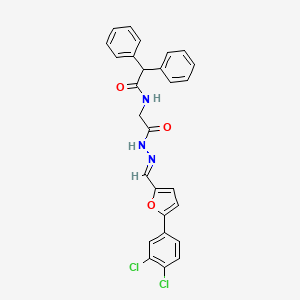 N-({N'-[(E)-[5-(3,4-Dichlorophenyl)furan-2-YL]methylidene]hydrazinecarbonyl}methyl)-2,2-diphenylacetamide