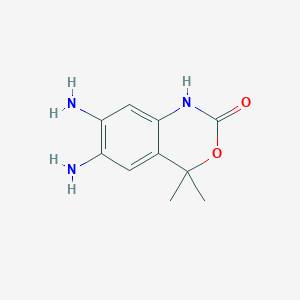molecular formula C10H13N3O2 B115480 6,7-Diamino-4,4-dimethyl-1H-3,1-benzoxazin-2-one CAS No. 141311-98-0