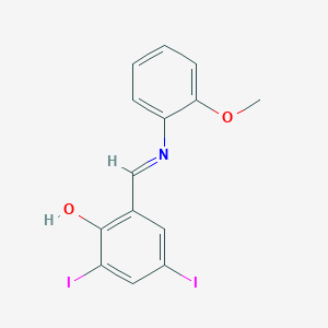 2,4-Diiodo-6-[(E)-[(2-methoxyphenyl)imino]methyl]phenol