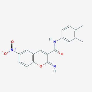 N-(3,4-dimethylphenyl)-2-imino-6-nitro-2H-chromene-3-carboxamide