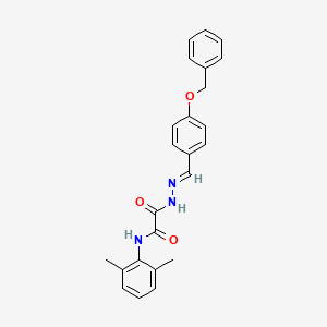 2-{(2E)-2-[4-(benzyloxy)benzylidene]hydrazinyl}-N-(2,6-dimethylphenyl)-2-oxoacetamide