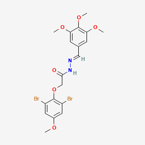 2-(2,6-dibromo-4-methoxyphenoxy)-N'-[(E)-(3,4,5-trimethoxyphenyl)methylidene]acetohydrazide