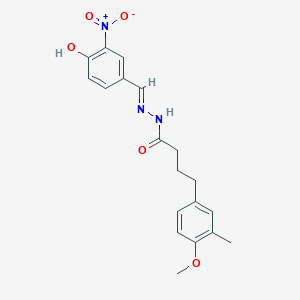 N'-[(E)-(4-hydroxy-3-nitrophenyl)methylidene]-4-(4-methoxy-3-methylphenyl)butanehydrazide