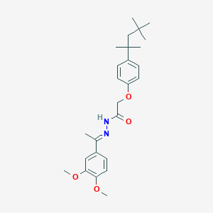 N'-[(1E)-1-(3,4-dimethoxyphenyl)ethylidene]-2-[4-(2,4,4-trimethylpentan-2-yl)phenoxy]acetohydrazide