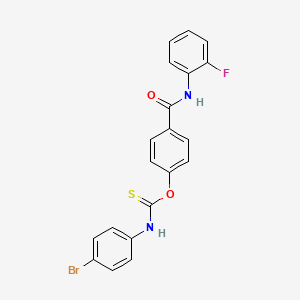 O-{4-[(2-fluorophenyl)carbamoyl]phenyl} (4-bromophenyl)carbamothioate